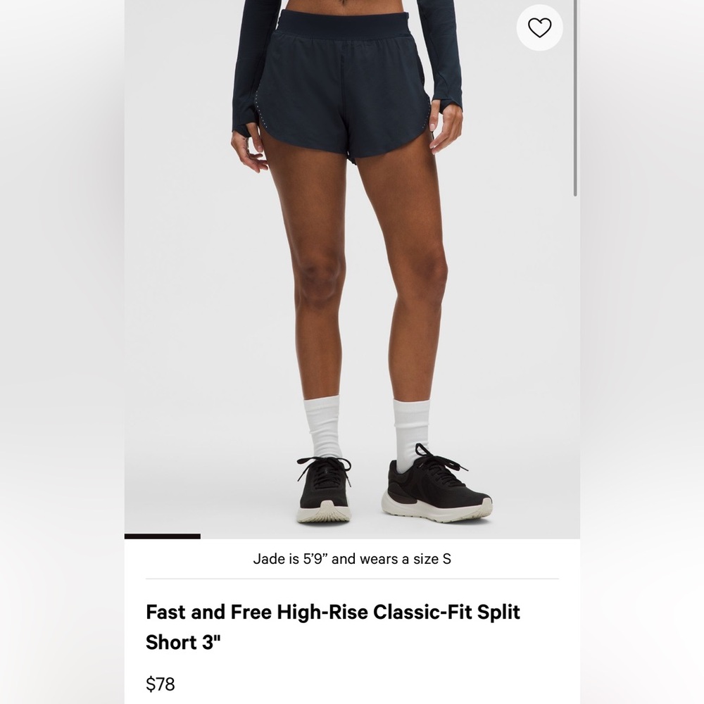 Lululemon fast and free short
